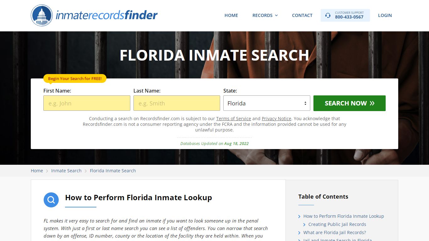 Florida Inmate Search: FL DOC & Prison Records Online - RecordsFinder